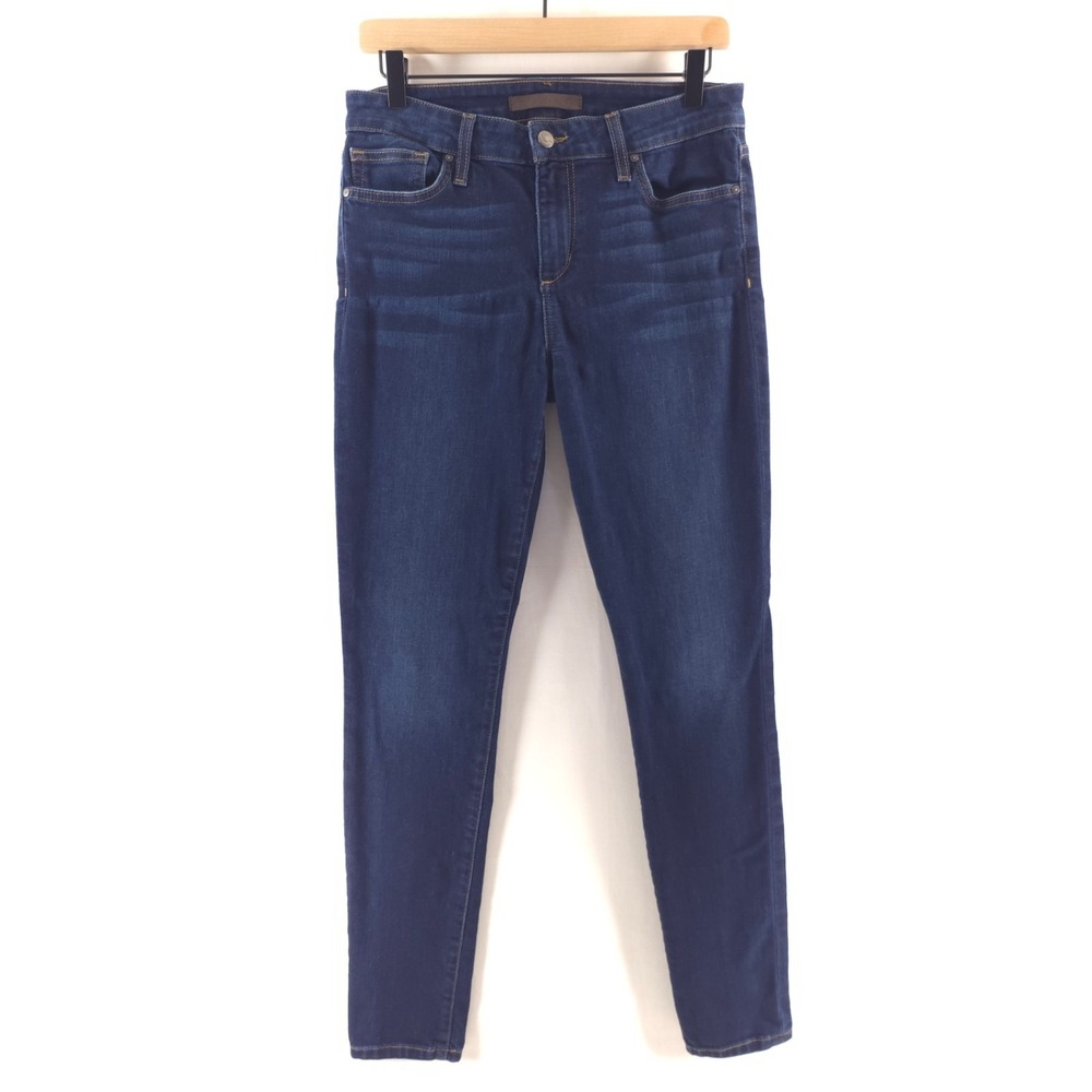 Joe's Jeans Womens Skinny Denim Jeans Size 29 Dark Indigo Blue Stretch Whiskered